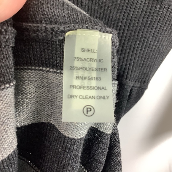 Calvin Klein Gray Striped Sweater Dress Medium - Picture 5 of 5